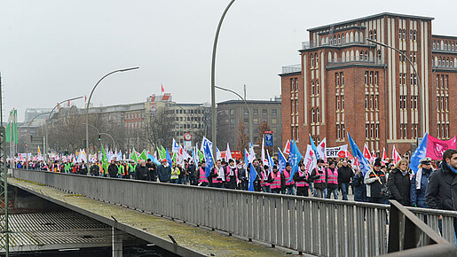 Warnstreik in Hamburg