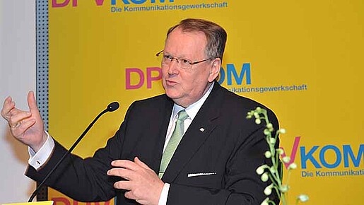 Peter Heesen beim Gewerkschaftstag der DPVKOM