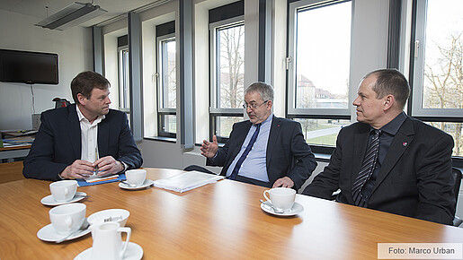Gespräch Russ mit Görke und Roggenbruck Gespräch Russ mit Görke und Roggenbruck