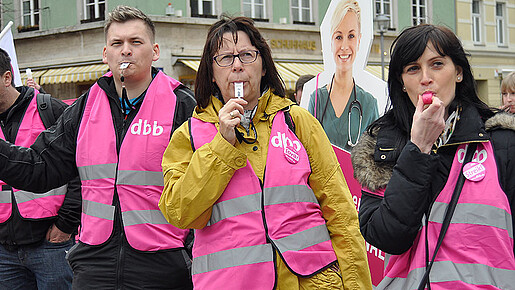 Demonstranten in Weimar Demonstranten in Weimar