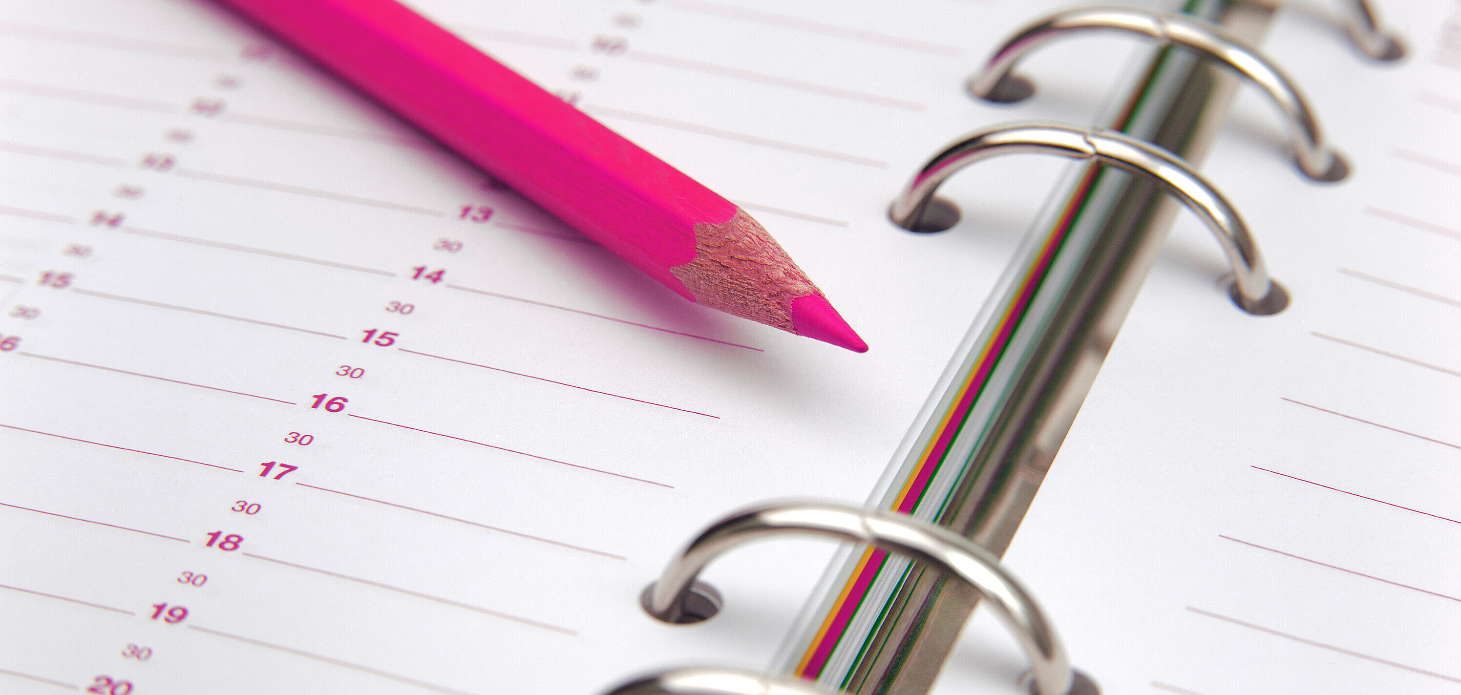 Kalender mit Stift