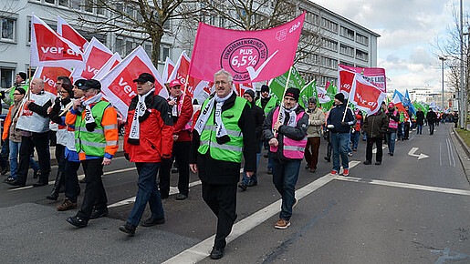 Warnstreik der Landesbeschäftigten in Saarbrücken