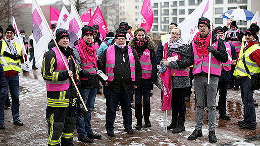 Mahnwache vor der Staatskanzlei in Düsseldorf
