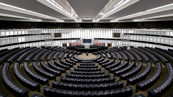 Innenansicht des Europäischen Parlaments