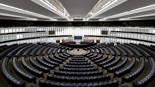 Innenansicht des Europäischen Parlaments